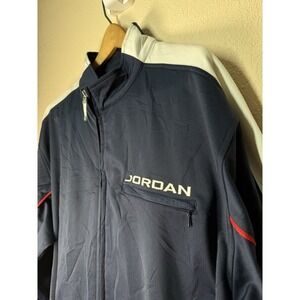 Nike Jordan Track Jacket‎ Navy Blue White Red Trim (Men's XXL)